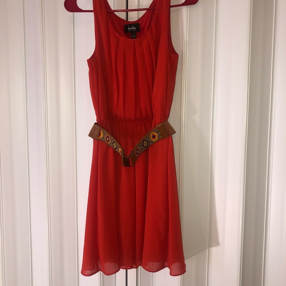 by & by Dresses & Skirts - Business / Casual Red Flow Dress w/ Belt